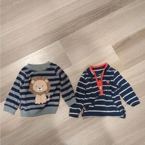 Custom bundle of baby boy  sweaters 9mo, striped, lion